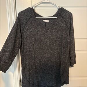 Maurice’s Heather grey quarter sleeve tunic top